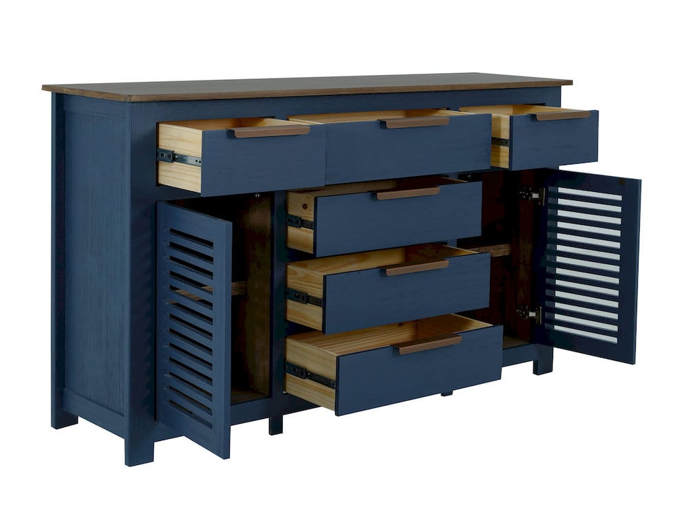 IFD  - Bonfire  - 6 Drawer, 2 Door, Buffet  - Blue  - IFD8631BFFBL view 3