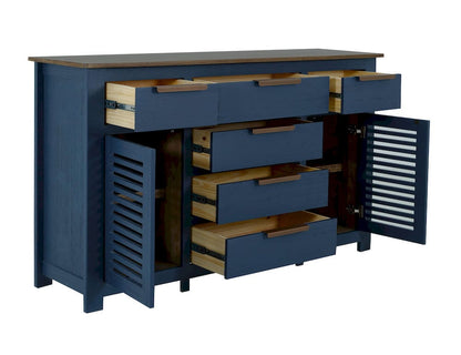IFD  - Bonfire  - 6 Drawer, 2 Door, Buffet  - Blue  - IFD8631BFFBL view 3