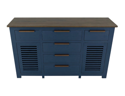 IFD  - Bonfire  - 6 Drawer, 2 Door, Buffet  - Blue  - IFD8631BFFBL view 4