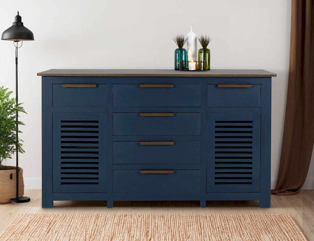 IFD  - Bonfire  - 6 Drawer, 2 Door, Buffet  - Blue  - IFD8631BFFBL view 5