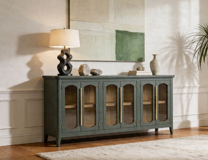 IFD - Brava Collection - 6 Door, Console in Green - IFD9803CNSGN view 5