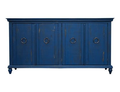 IFD - Capri Console w/4 Doors, Blue Finish - IFD990CONS-BL view 1