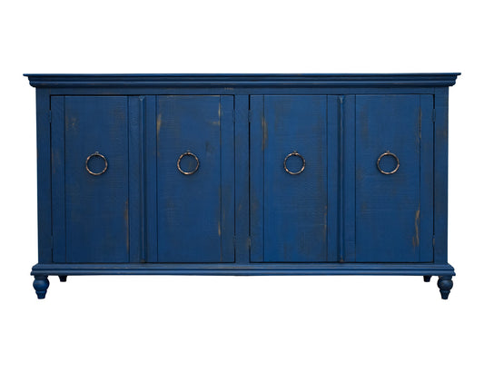 IFD - Capri Console w/4 Doors, Blue Finish - IFD990CONS-BL view 1