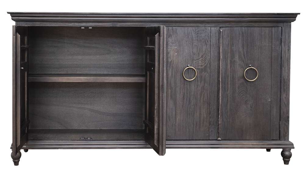 IFD - Capri Console w/4 Doors Charcoal Finish - IFD9901CNSBN veiw 1