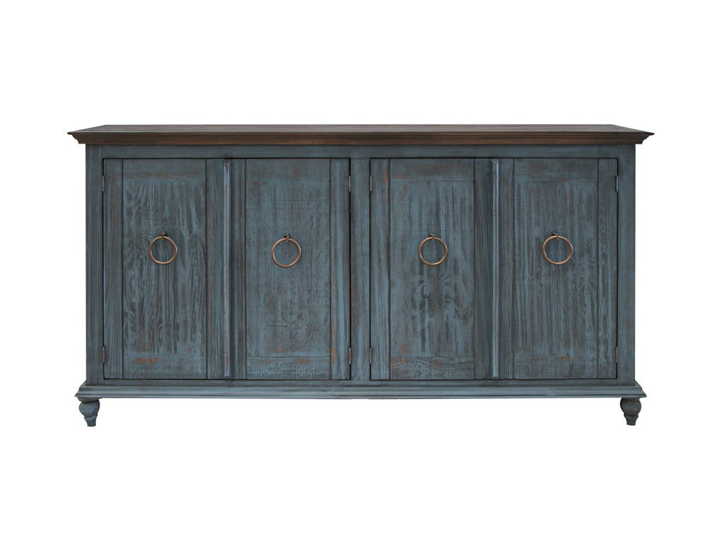 IFD - Capri Console w/4 Doors, Dark Blue Finish - IFD9901CNSDK view 1