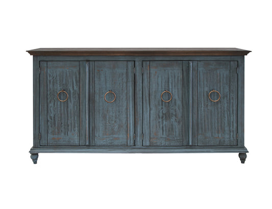 IFD - Capri Console w/4 Doors, Dark Blue Finish - IFD9901CNSDK view 1