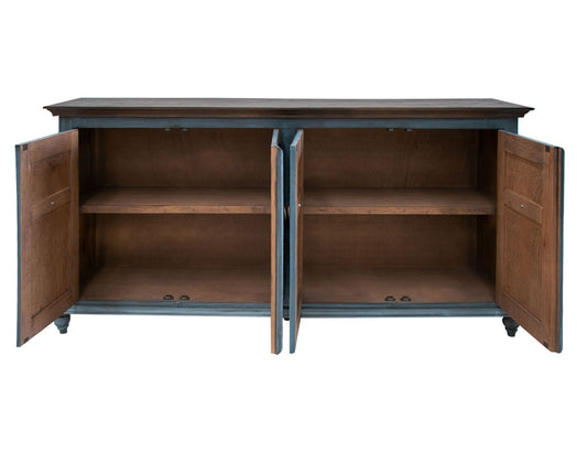 IFD - Capri Console w/4 Doors, Dark Blue Finish - IFD9901CNSDK view 2
