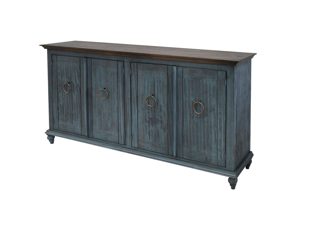 IFD - Capri Console w/4 Doors, Dark Blue Finish - IFD9901CNSDK view 3