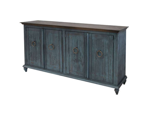 IFD - Capri Console w/4 Doors, Dark Blue Finish - IFD9901CNSDK veiw 1