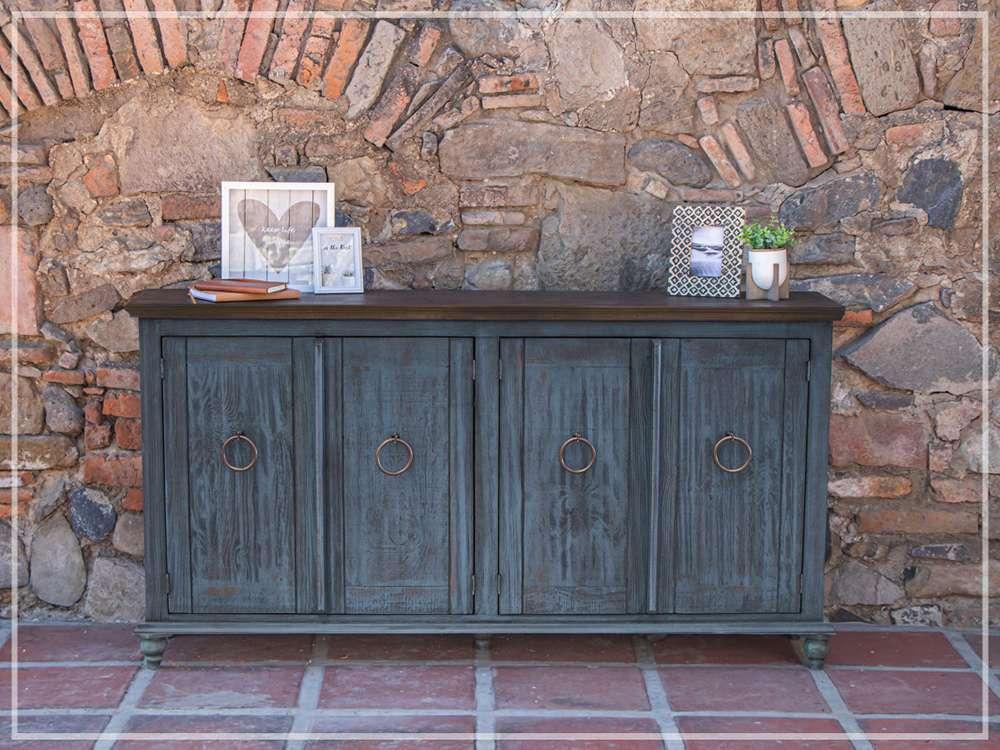 IFD - Capri Console w/4 Doors, Dark Blue Finish - IFD9901CNSDK veiw 4