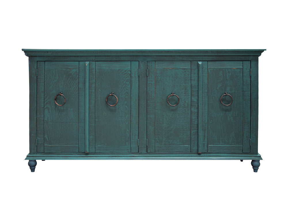 IFD - Capri Console w/4 Doors, Green Finish - IFD990CONS-G view 1