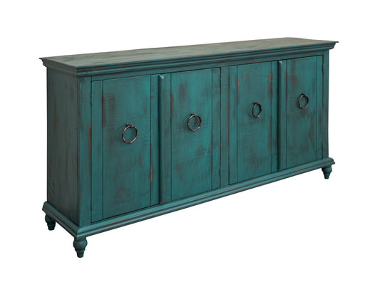 IFD - Capri Console w/4 Doors, Green Finish - IFD990CONS-G view 2