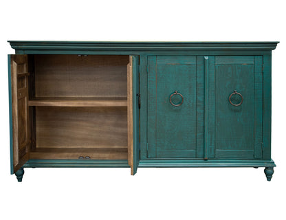 IFD - Capri Console w/4 Doors, Green Finish - IFD990CONS-G view 3