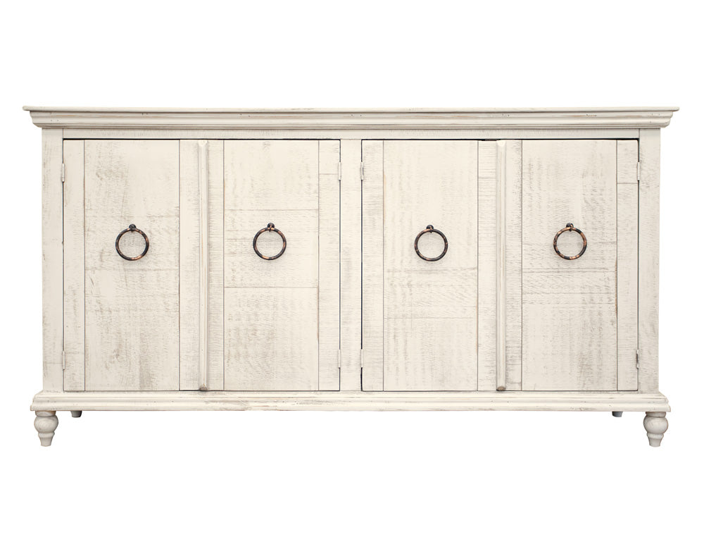 IFD - Capri Console w/ 4 Doors, Ivory Finish - IFD9901CNSIV view 1