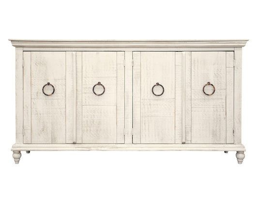 IFD - Capri Console w/ 4 Doors, Ivory Finish - IFD9901CNSIV view 1
