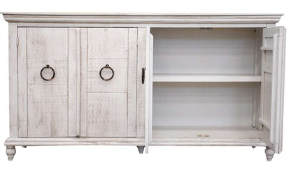 IFD - Capri Console w/ 4 Doors, Ivory Finish - IFD9901CNSIV veiw 1