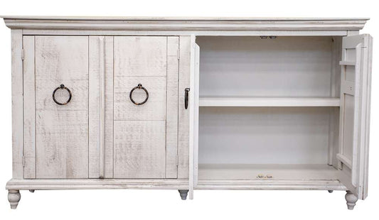 IFD - Capri Console w/ 4 Doors, Ivory Finish - IFD9901CNSIV veiw 1