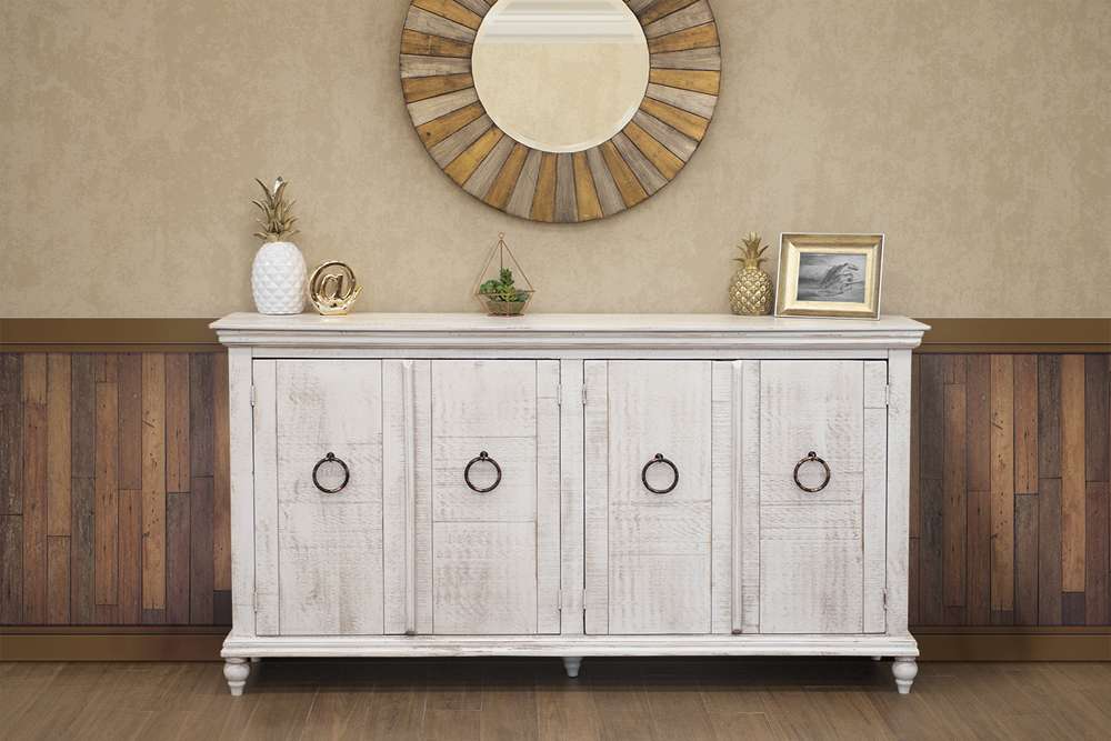 IFD - Capri Console w/ 4 Doors, Ivory Finish - IFD9901CNSIV veiw 2