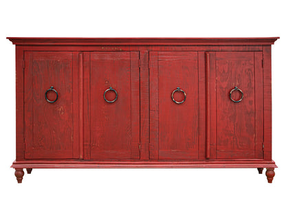 IFD - Capri Console w/4 Doors, Red Finish - IFD990CONS-R view 1