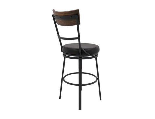 IFD  - Century  - Wooden Frame & Metal Base, Barstool 24"  - Black  - IUP805-BST24-216 view 2