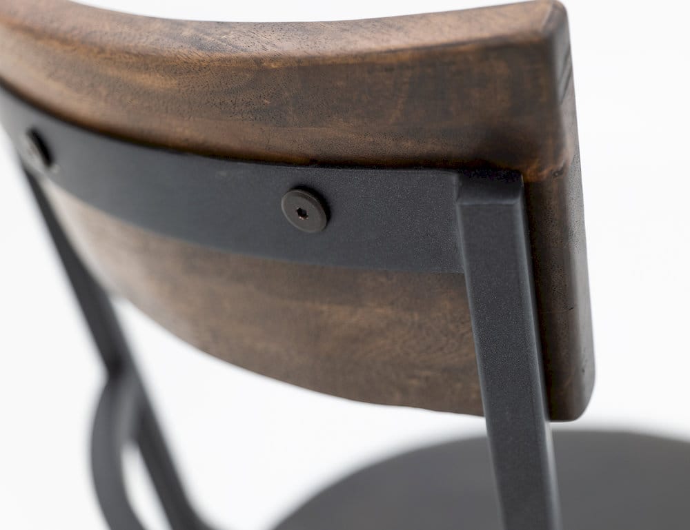 IFD  - Century  - Wooden Frame & Metal Base, Barstool 24"  - Black  - IUP805-BST24-216 view 5