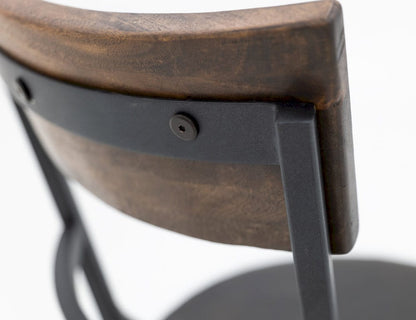 IFD  - Century  - Wooden Frame & Metal Base, Barstool 24"  - Black  - IUP805-BST24-216 view 5