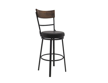 IFD  - Century  - Wooden Frame & Metal Base, Barstool 30"  - Black  - IUP805-BST30-216 view 1