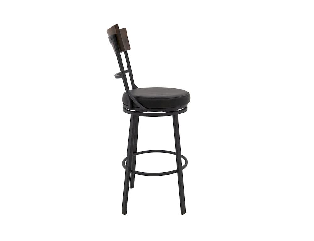 IFD  - Century  - Wooden Frame & Metal Base, Barstool 30"  - Black  - IUP805-BST30-216 view 2