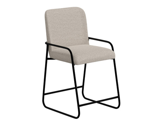 IFD - Comala - Wooden Frame & Metal Base, 24in Upholstered Barstool - IUP800-BST24-161 view 1