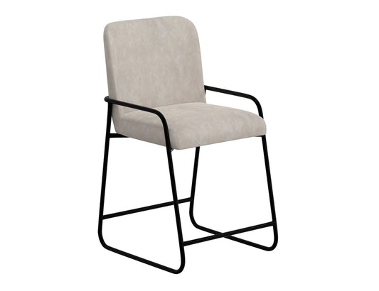 IFD - Comala - Wooden Frame & Metal Base 24in Upholstered Barstool - IUP800-BST24-210 view 1