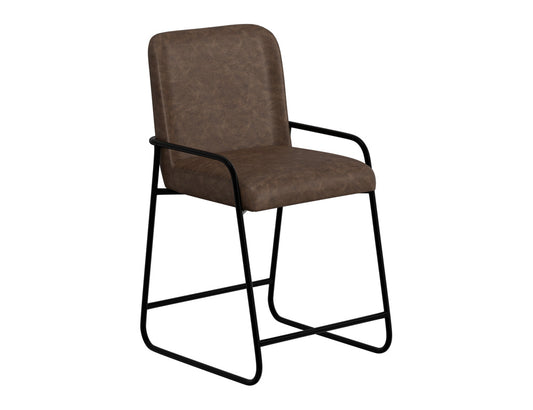 IFD - Comala - Wooden Frame & Metal Base, 24in Upholstered Barstool - IUP800-BST24-212 view 1