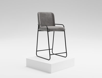 IFD - Comala - Wooden Frame & Metal Base, 30in Upholstered Barstool - IUP800-BST30-121 view 4