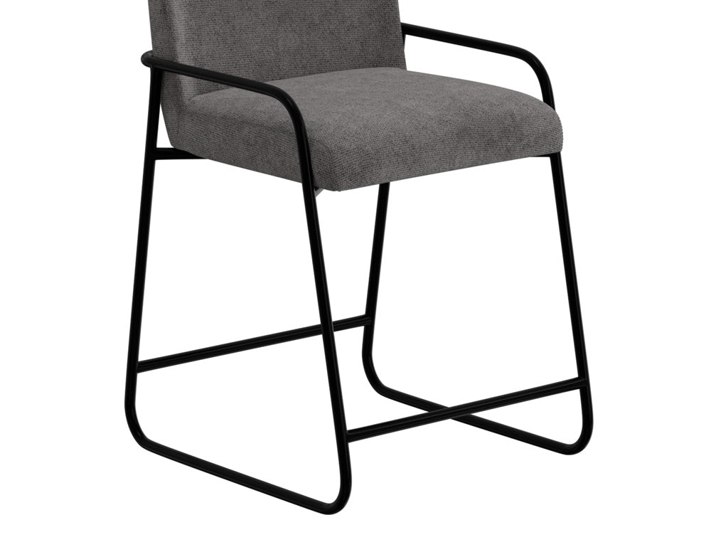 IFD - Comala - Wooden Frame & Metal Base, 30in Upholstered Barstool - IUP800-BST30-121 view 6
