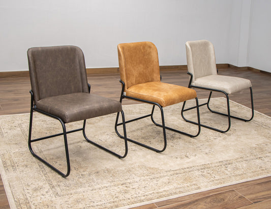 IFD - Comala - Wooden Frame & Metal Base Upholstered Chair - IUP800-CHU-210 view 2