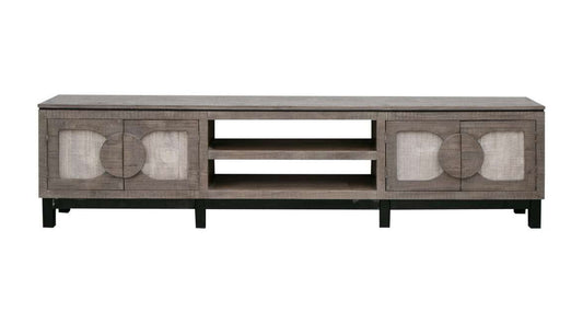 IFD - Cosala 4 Doors & Shelves, 93in TV Stand, w/ Gray Finish - IFD8081STN93GY