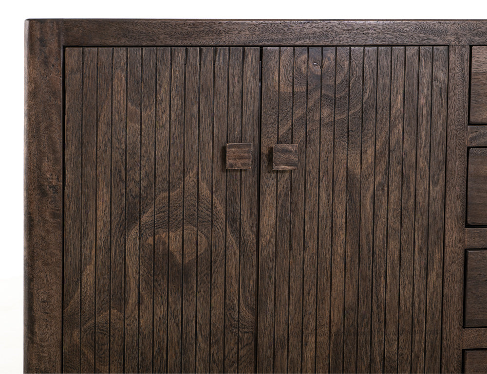 IFD - Dark Atenas - 4 Drawer & 2 Door, Console in Brown - IFD5841CNS view 7