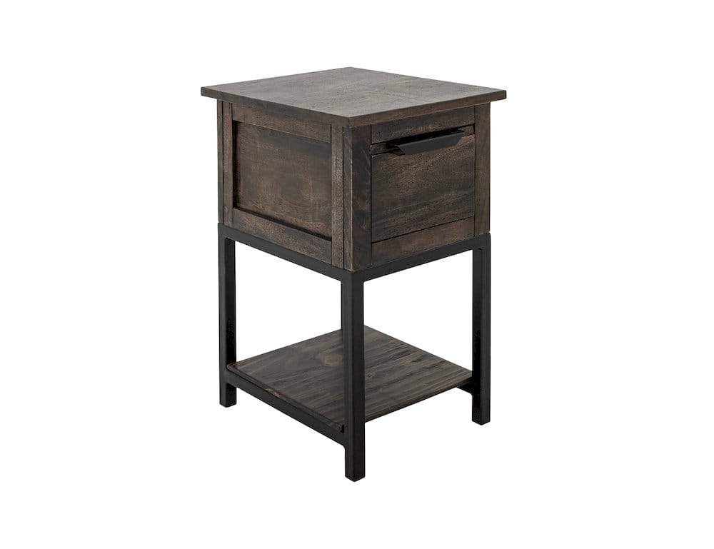 IFD  - Dark Mita  - 1 Drawer, 1 Shelf, Chairside Table  - IFD2741CST view 1