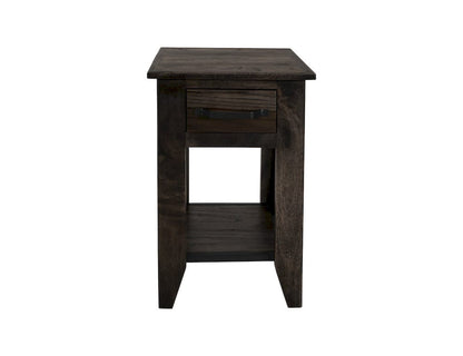 IFD  - Dark Teak  - 1 Drawer, 1 Shelf, Chairside Table  - IFD1371CST view 2