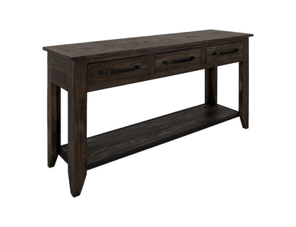 IFD  - Dark Teak  - 3 Drawer, 1 Shelf Sofa Table  - IFD1371SFT view 1