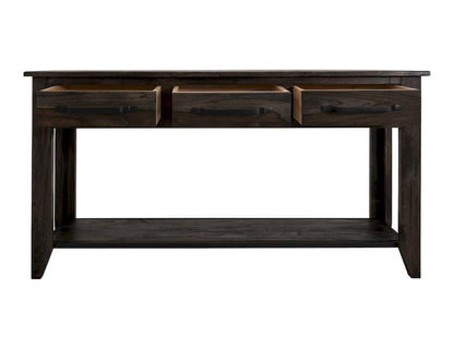 IFD  - Dark Teak  - 3 Drawer, 1 Shelf Sofa Table  - IFD1371SFT view 2