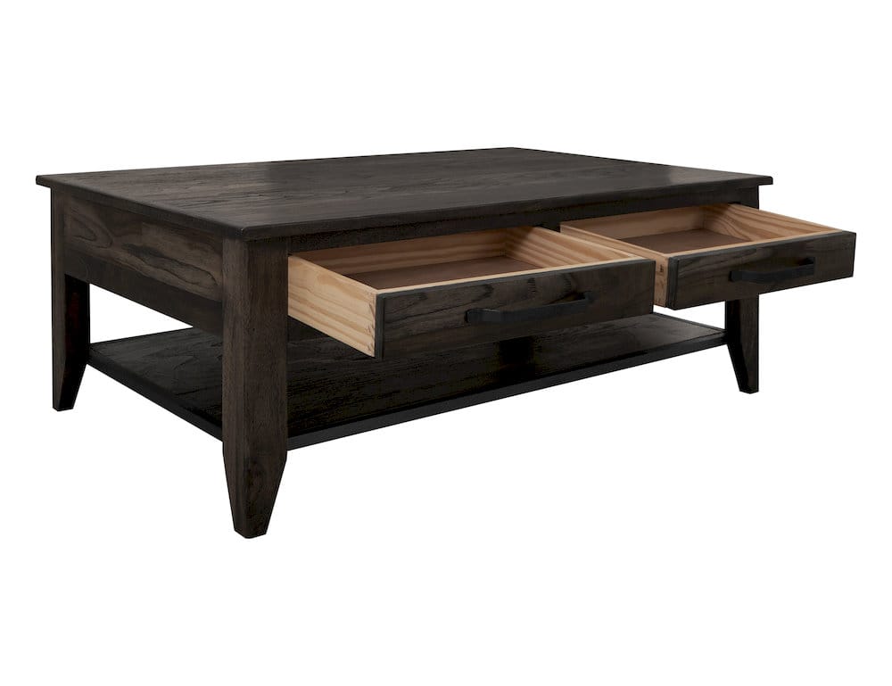 IFD  - Dark Teak  - 4 Drawer, 1 Shelf Cocktail Table  - IFD1371CKT view 3