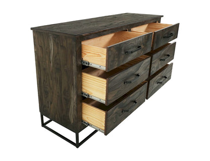 IFD  - Dark Teak  - 6 Drawer Dresser  - IFD1371DSR view 3