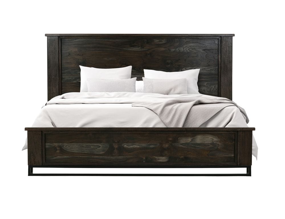IFD - Dark Teak - Queen Bed in Oil Black - IFD1371BEDQE view 1