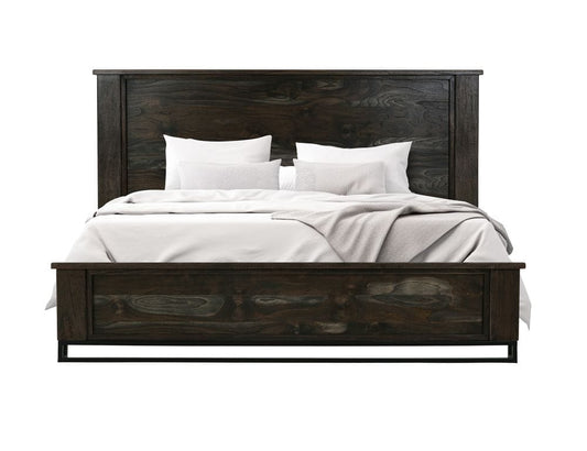 IFD - Dark Teak - Queen Bed in Oil Black - IFD1371BEDQE view 1