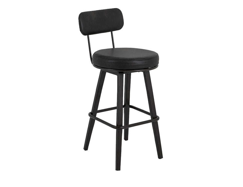 IFD  - Eclipse  - Wooden Frame & Metal Base, Barstool 24"  - Black  - IUP806-BST24-216 view 1