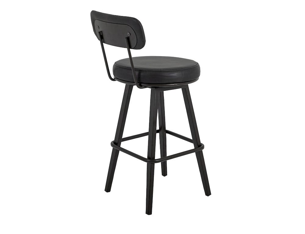 IFD  - Eclipse  - Wooden Frame & Metal Base, Barstool 24"  - Black  - IUP806-BST24-216 view 2
