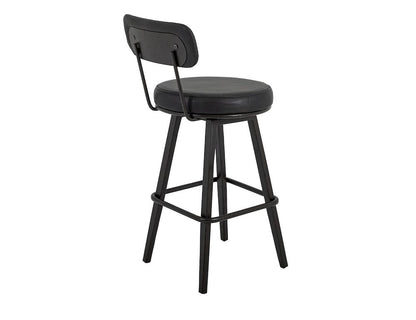 IFD  - Eclipse  - Wooden Frame & Metal Base, Barstool 24"  - Black  - IUP806-BST24-216 view 2
