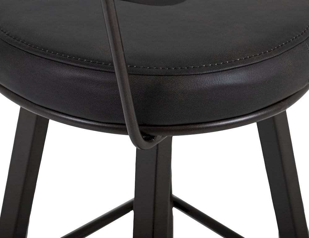 IFD  - Eclipse  - Wooden Frame & Metal Base, Barstool 24"  - Black  - IUP806-BST24-216 view 3