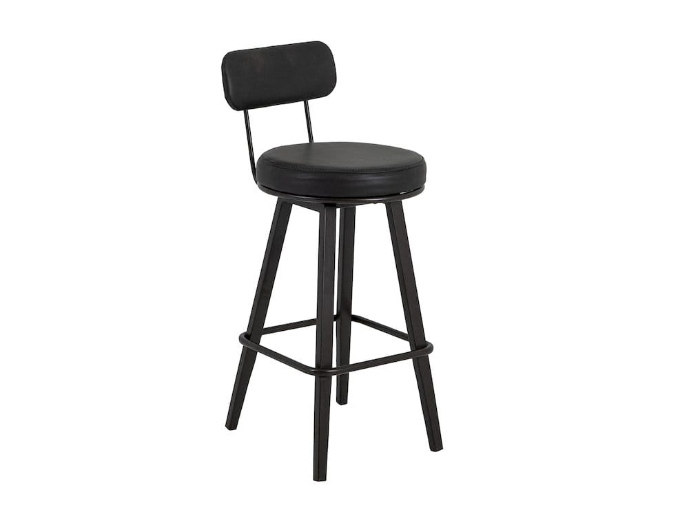 IFD  - Eclipse  - Wooden Frame & Metal Base, Barstool 30"  - Black  - IUP806-BST30-216 view 1