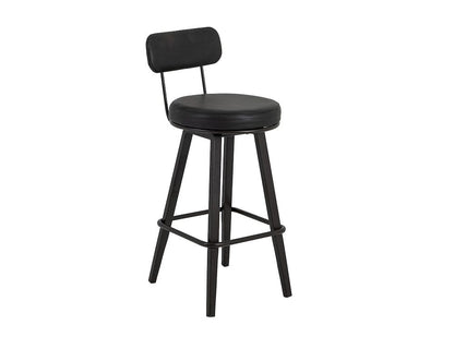 IFD  - Eclipse  - Wooden Frame & Metal Base, Barstool 30"  - Black  - IUP806-BST30-216 view 1
